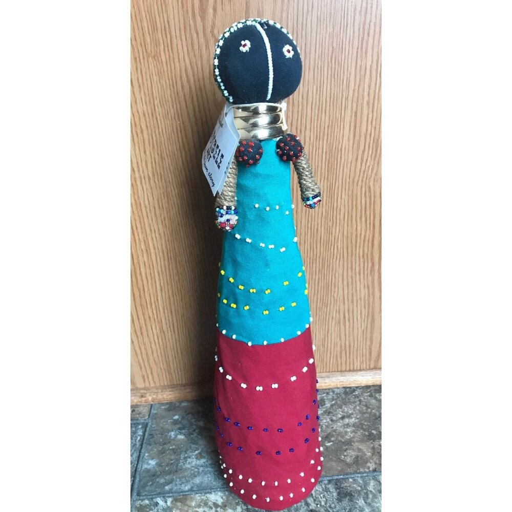 Vintage Handmade Ndebele doll Made In South Africa With Original Tag 18"
